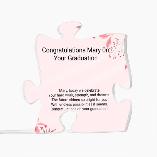 Personalized Graduation Acrylic Puzzle Plaque – Unique Class of 2026 Gift