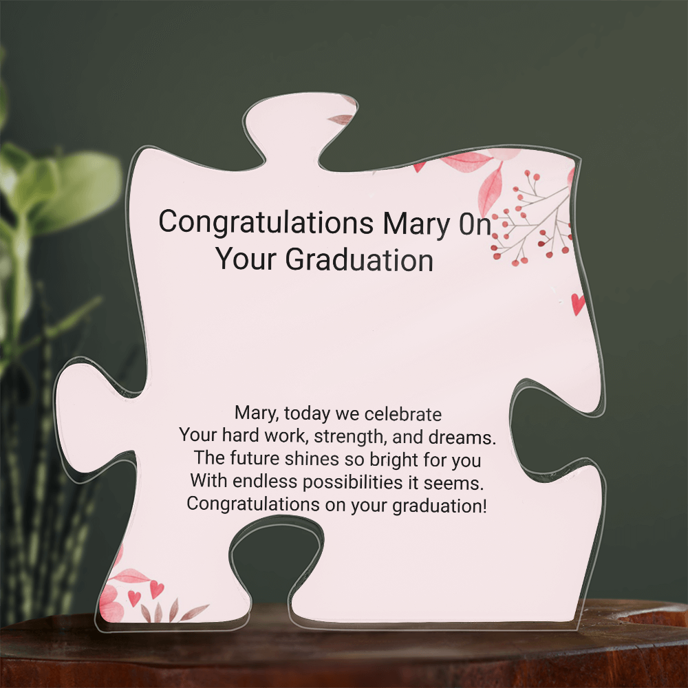 Personalized Graduation Acrylic Puzzle Plaque – Unique Class of 2026 Gift
