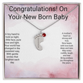 Personalised Newborn Baby Necklace with Birthstone – A Precious Keepsake
