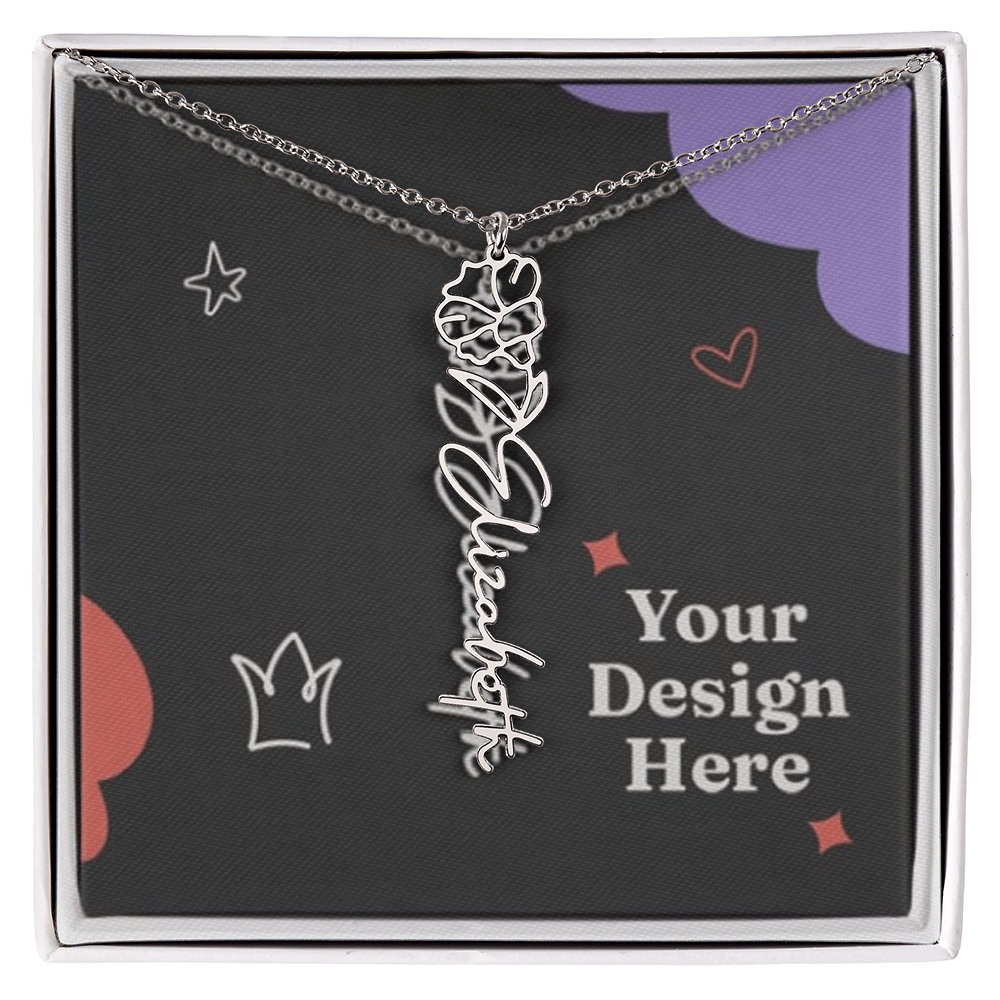 Custom Flower Name Necklace for Ladies – Unique Floral Jewelry Design