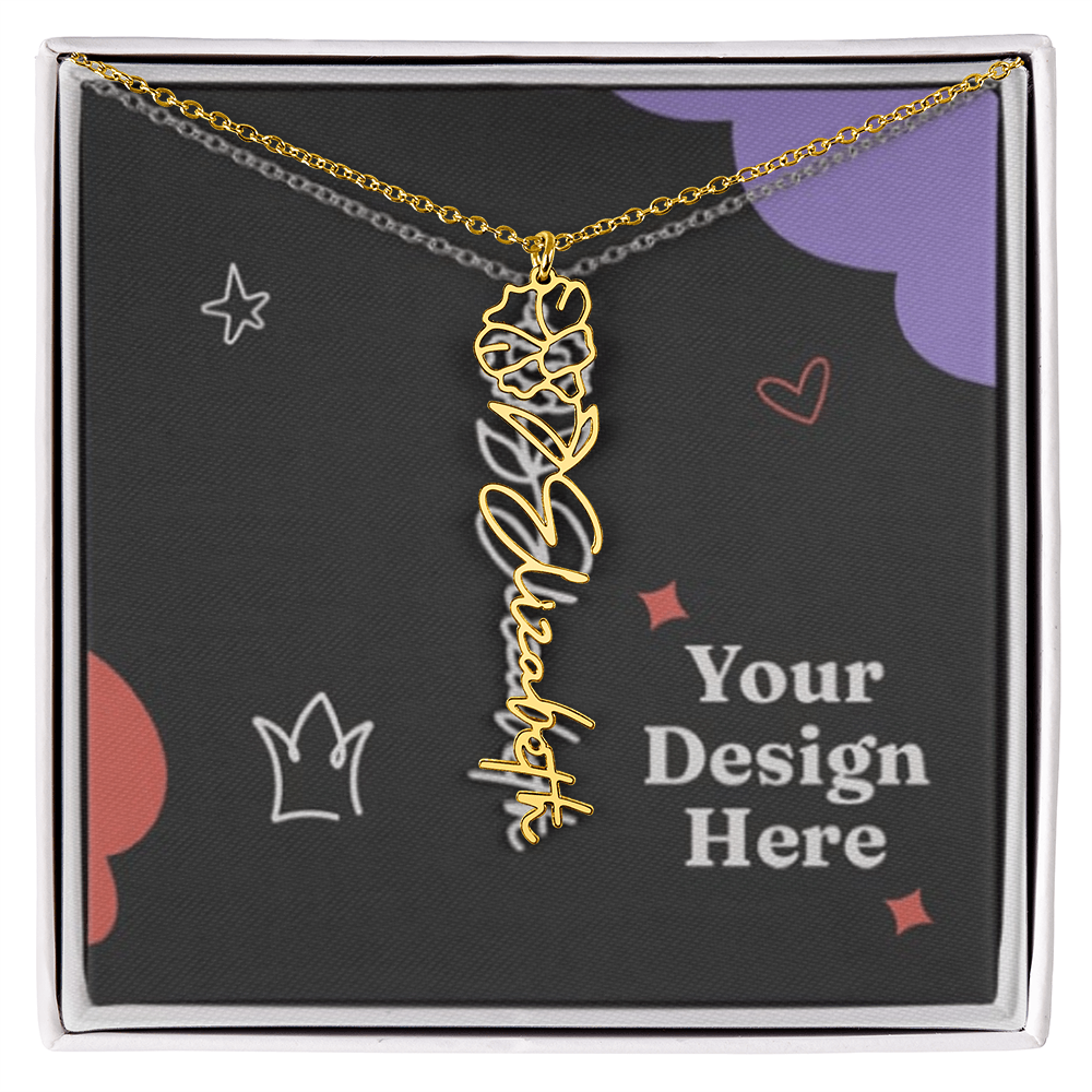 Custom Flower Name Necklace for Ladies – Unique Floral Jewelry Design