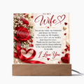 Wife Gift Acrylic Square Plaque – Personalised Romantic Photo Keepsake