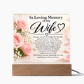Wife Memorial Acrylic Plaque – In Loving Memory Tribute
