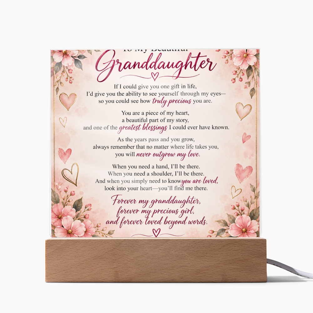 Granddaughter Endless Love Necklace – Yellow & White Gold Gift from Grandma