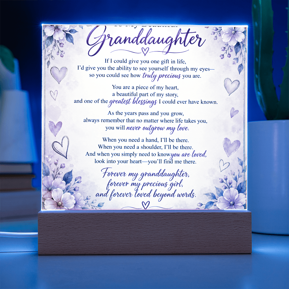 Granddaughter Endless Love Necklace – Yellow & White Gold Gift from Grandma