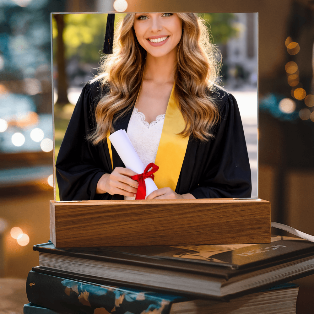 Personalized Graduation LED Acrylic Plaque – Photo Gift for Daughter or Son