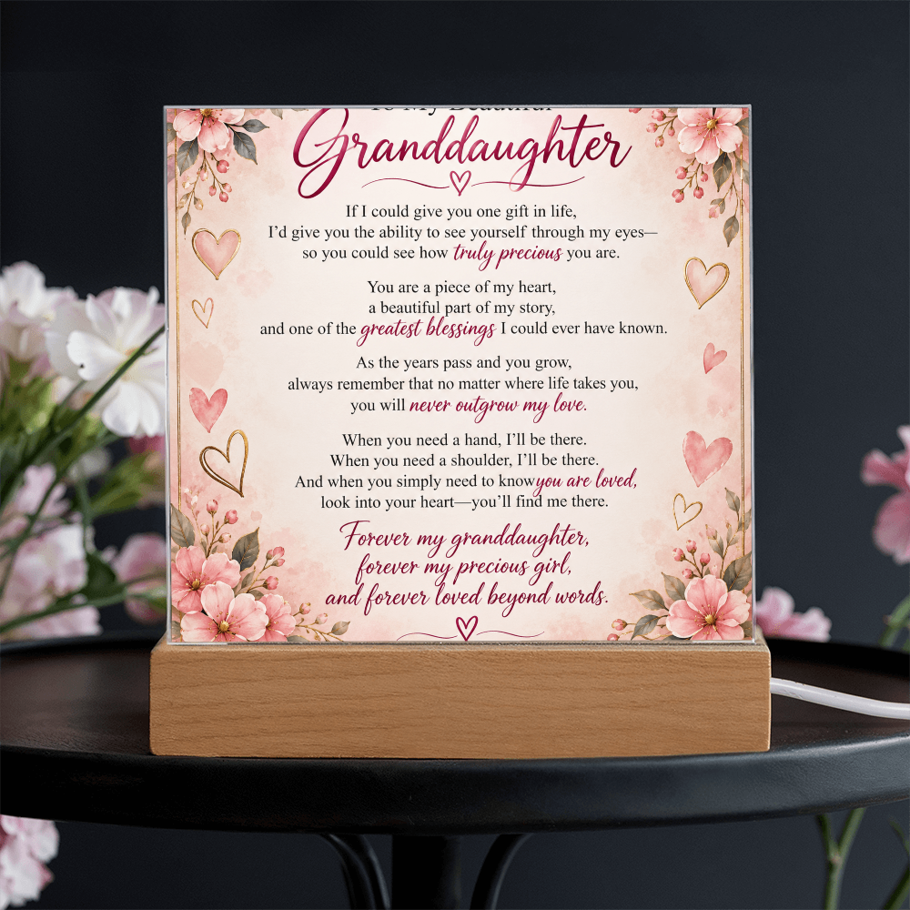 Granddaughter Endless Love Necklace – Yellow & White Gold Gift from Grandma