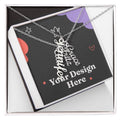 Elegant Multi Vertical Name Necklace – Personalized Family Jewelry