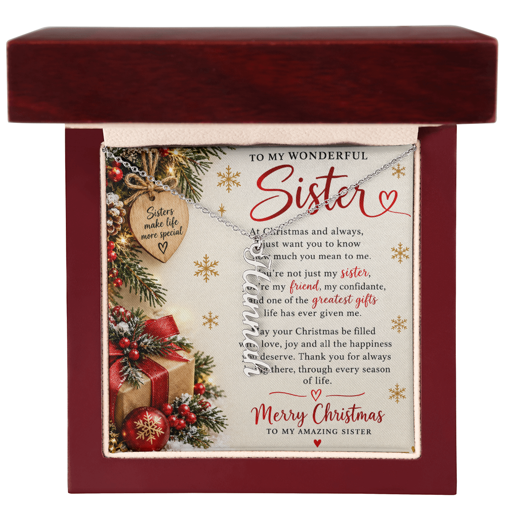 Sister Gift Multi Vertical Name Necklace – Personalised Jewellery