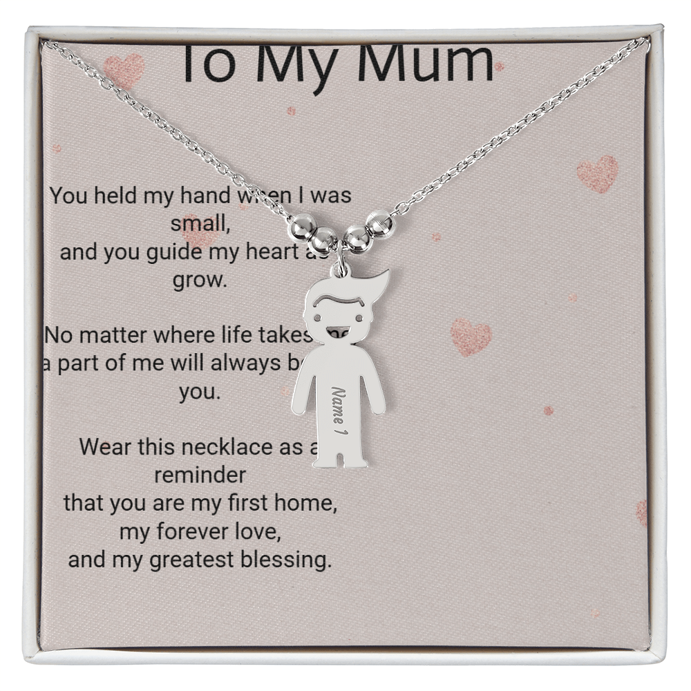 Personalised Engraved Kid Charm Necklace