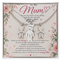 Personalised Mum Necklace with Up to 3 Engraved Child Charms – Mother's Gift