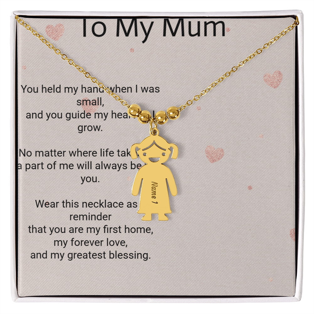 Personalised Engraved Kid Charm Necklace