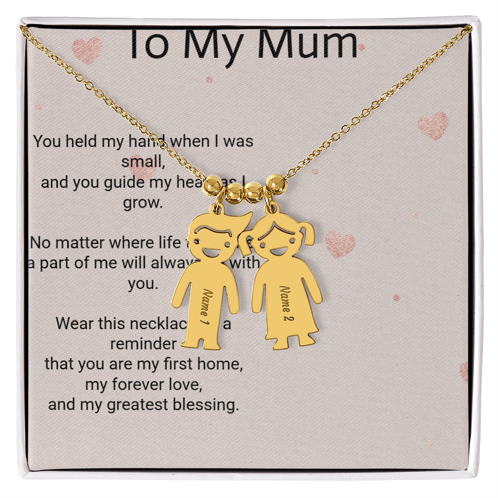 Personalised Engraved Kid Charm Necklace