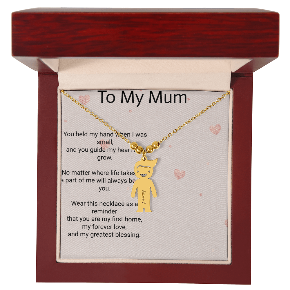 Personalised Engraved Kid Charm Necklace