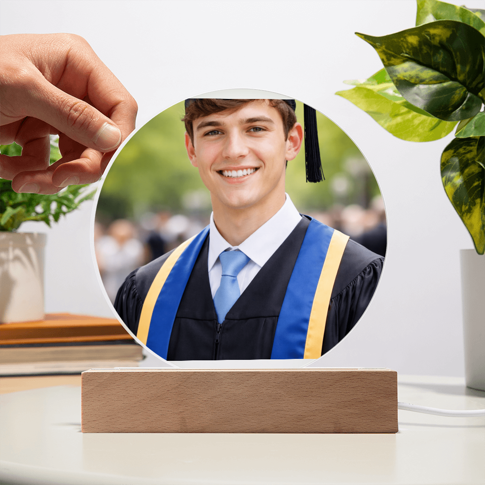 Personalized Graduation LED Acrylic Plaque – Photo Gift for Daughter or Son