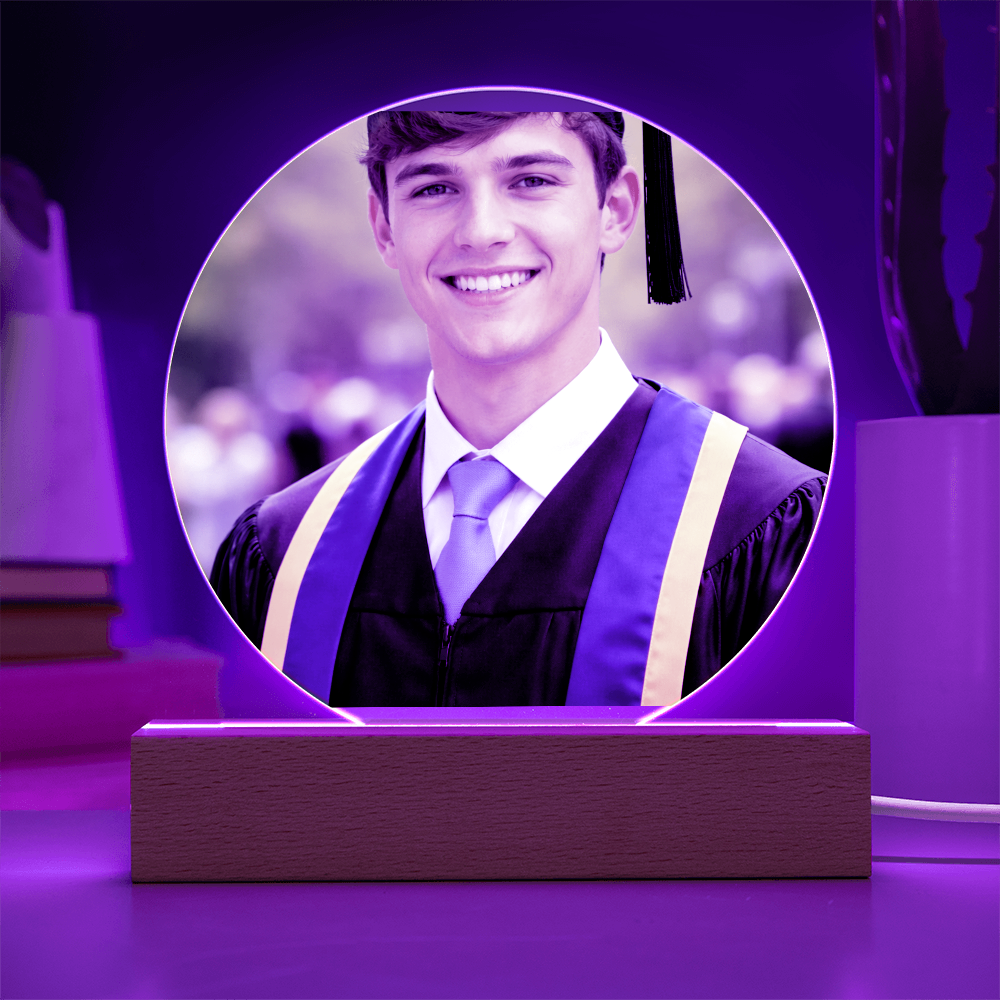 Personalized Graduation LED Acrylic Plaque – Photo Gift for Daughter or Son
