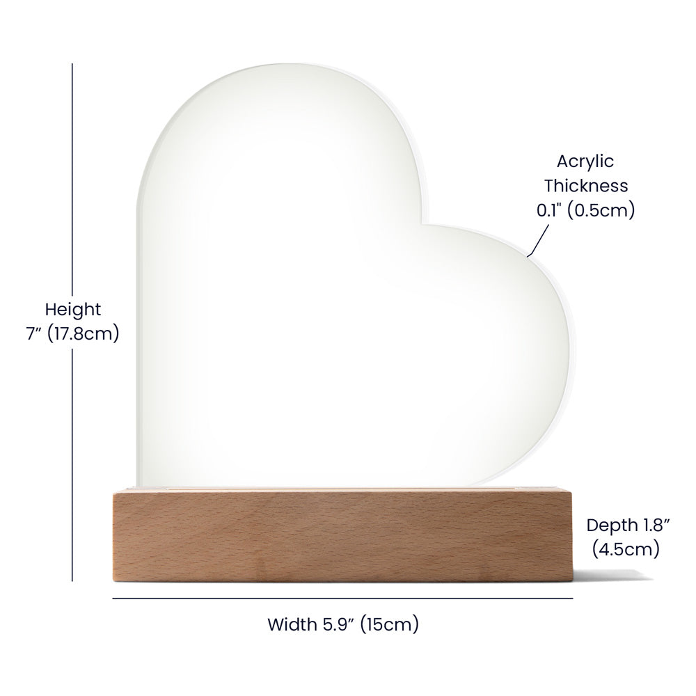 “Forever in My Heart – Custom Acrylic Plaque with Your Special Photo”