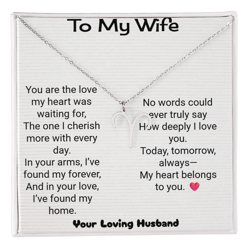 Wife Zodiac Symbol Necklace | Personalised Zodiac Gift