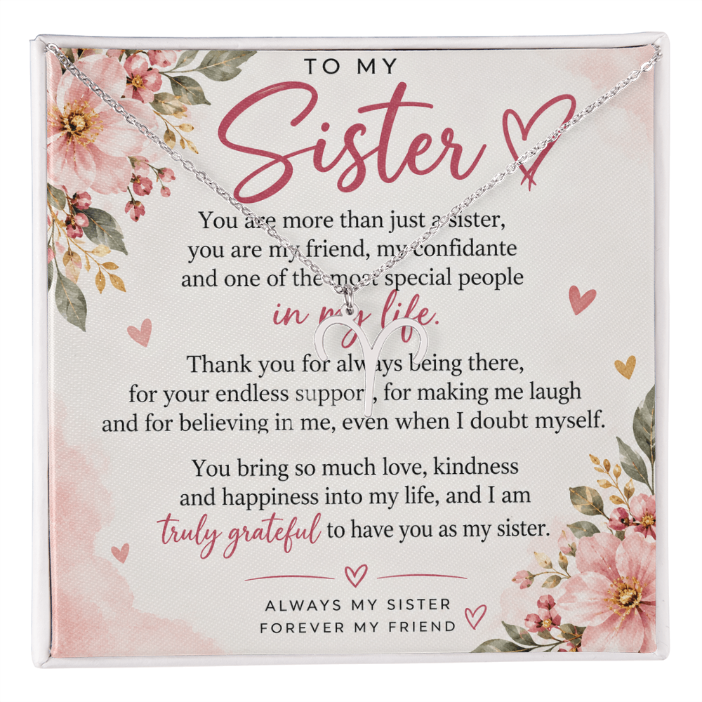 Zodiac Symbol Necklace for Sister – Personalised Astrology Gift