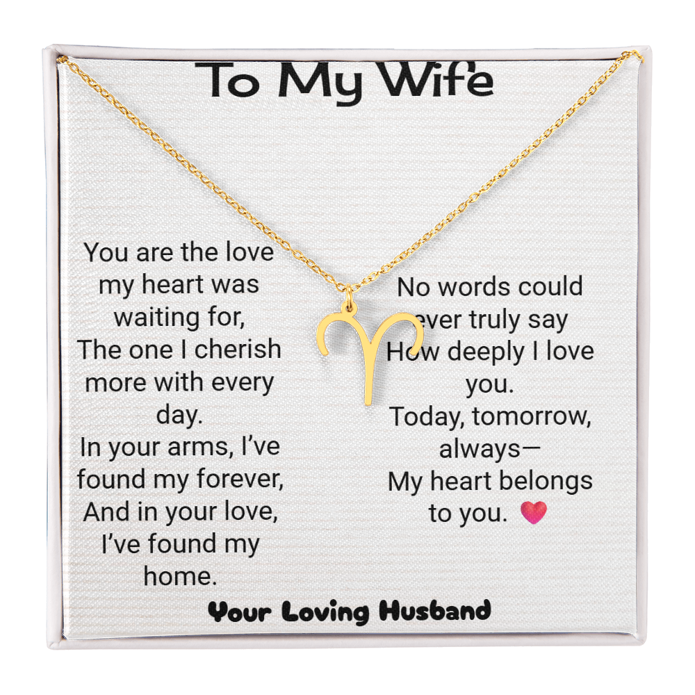 Wife Zodiac Symbol Necklace | Personalised Zodiac Gift