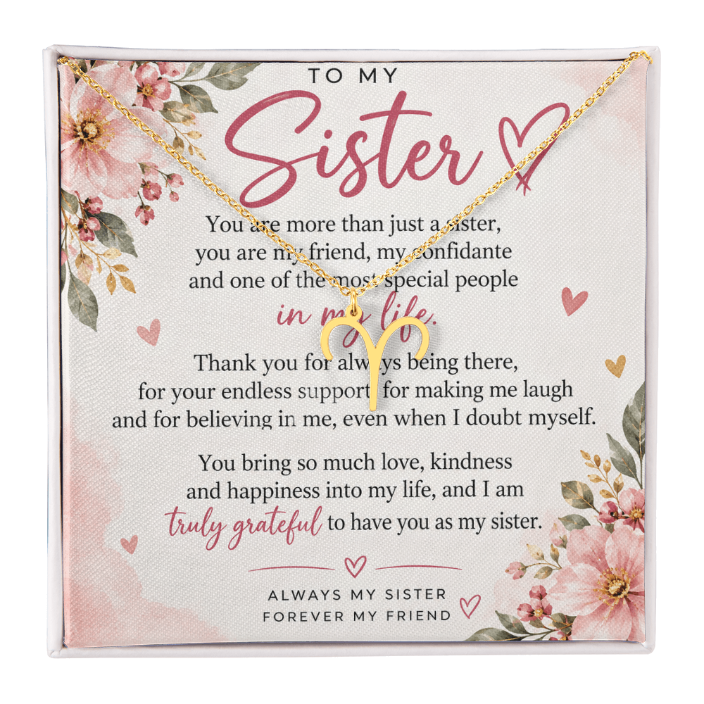 Zodiac Symbol Necklace for Sister – Personalised Astrology Gift