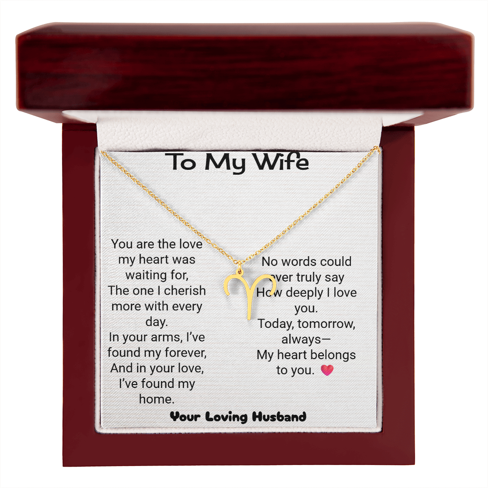 Wife Zodiac Symbol Necklace | Personalised Zodiac Gift
