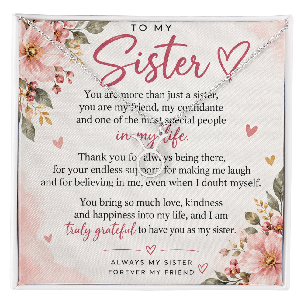 Zodiac Symbol Necklace for Sister – Personalised Astrology Gift