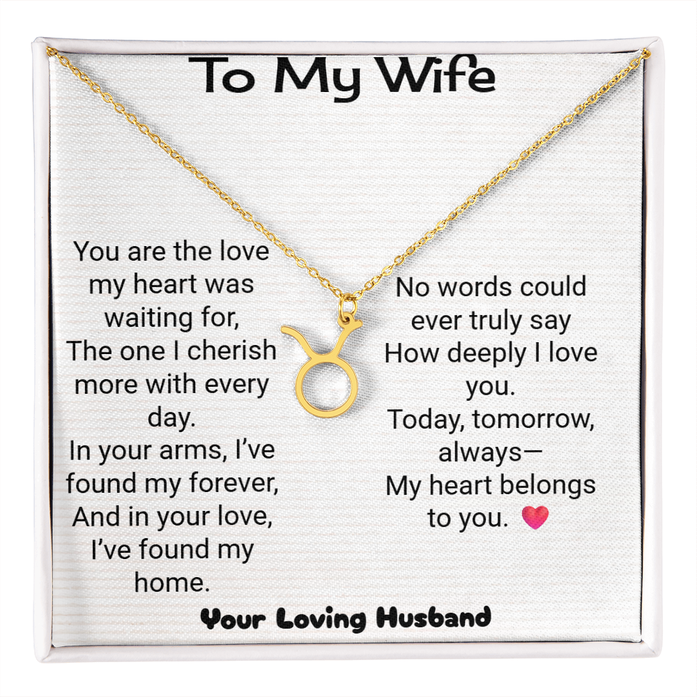 Wife Zodiac Symbol Necklace | Personalised Zodiac Gift