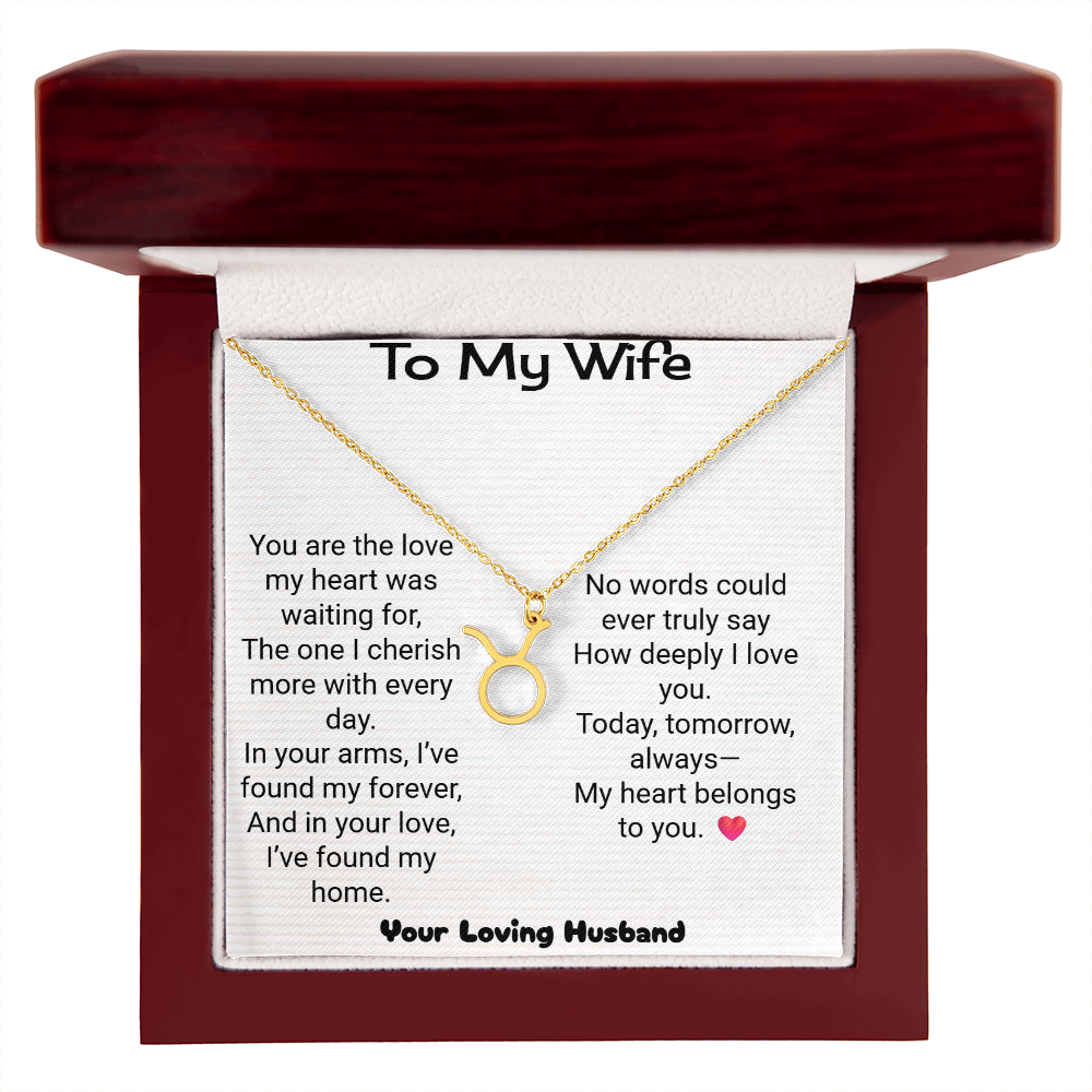 Wife Zodiac Symbol Necklace | Personalised Zodiac Gift