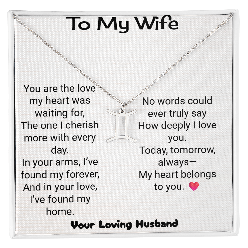 Wife Zodiac Symbol Necklace | Personalised Zodiac Gift