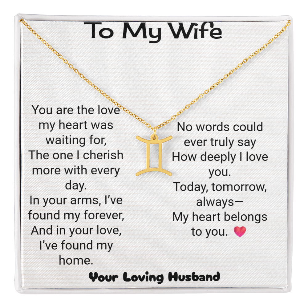 Wife Zodiac Symbol Necklace | Personalised Zodiac Gift