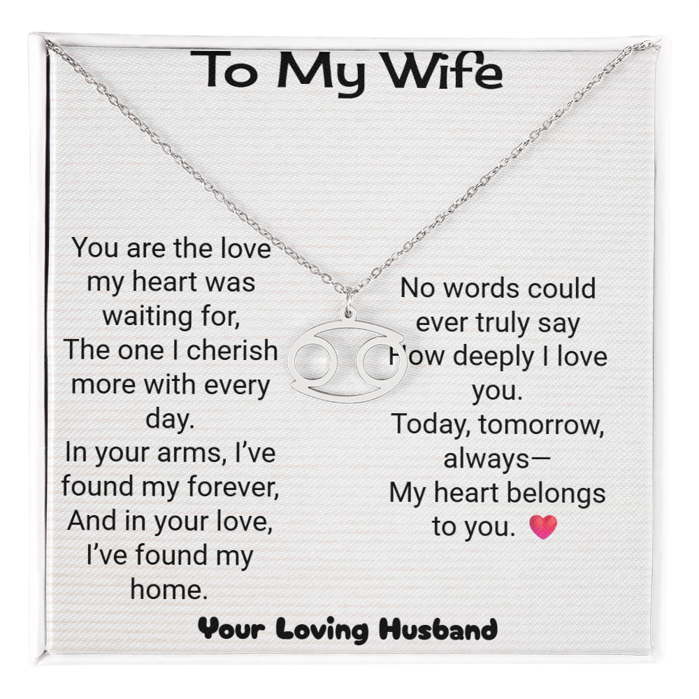 Wife Zodiac Symbol Necklace | Personalised Zodiac Gift