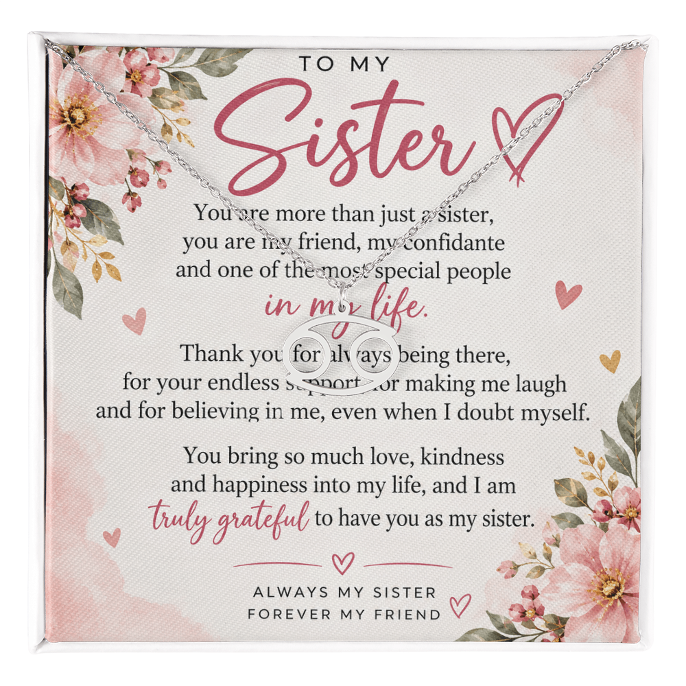 Zodiac Symbol Necklace for Sister – Personalised Astrology Gift