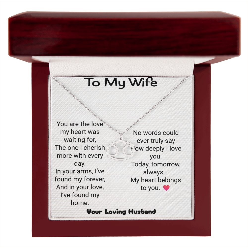 Wife Zodiac Symbol Necklace | Personalised Zodiac Gift