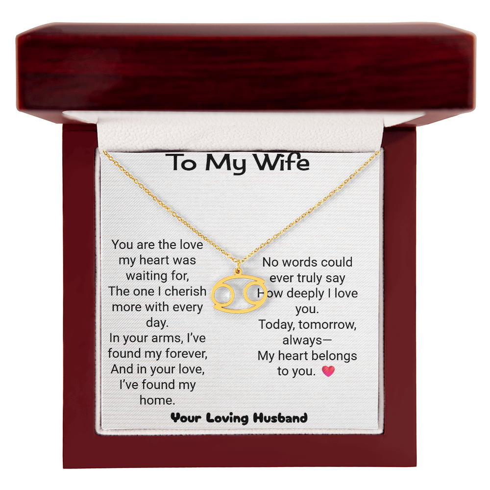 Wife Zodiac Symbol Necklace | Personalised Zodiac Gift