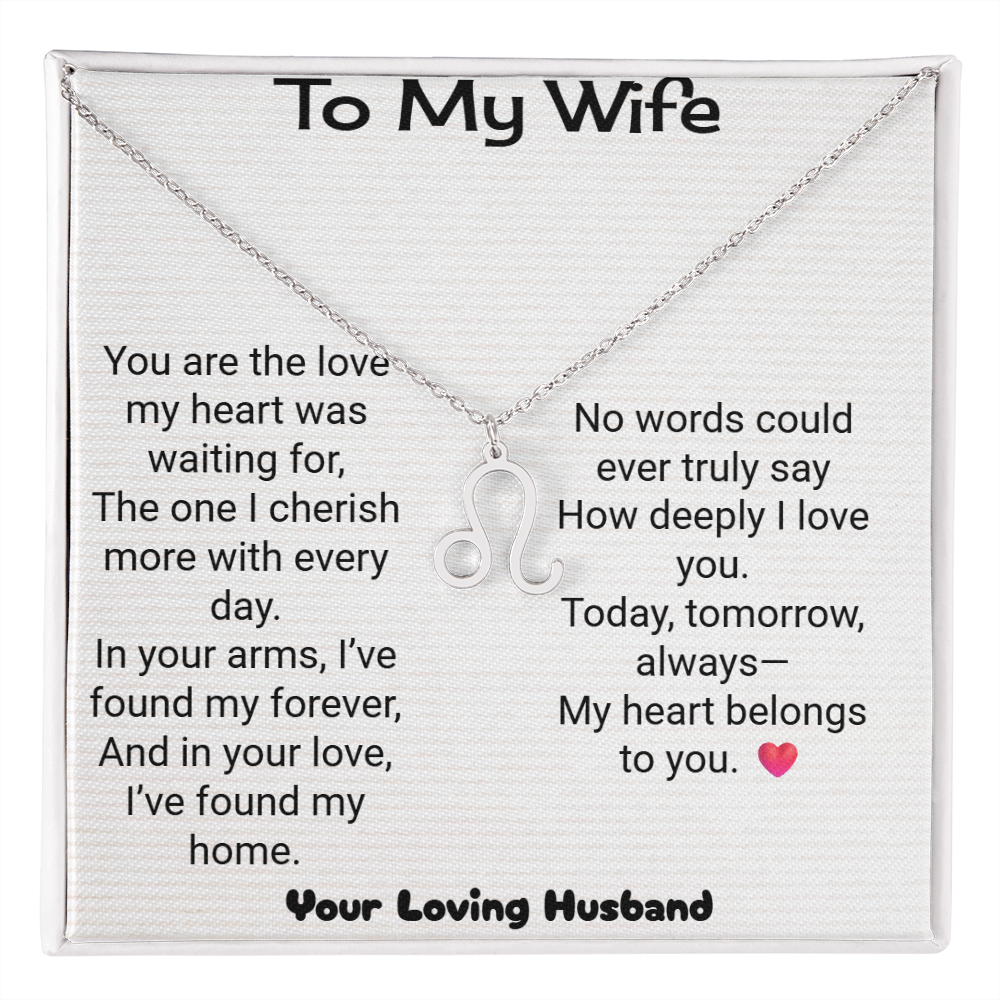 Wife Zodiac Symbol Necklace | Personalised Zodiac Gift