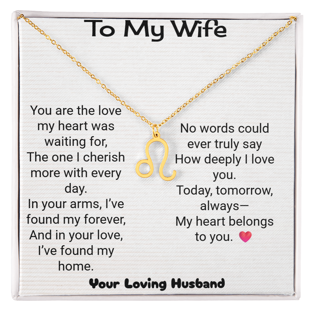 Wife Zodiac Symbol Necklace | Personalised Zodiac Gift
