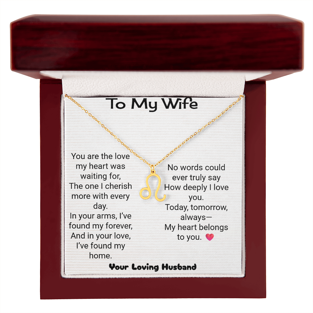 Wife Zodiac Symbol Necklace | Personalised Zodiac Gift