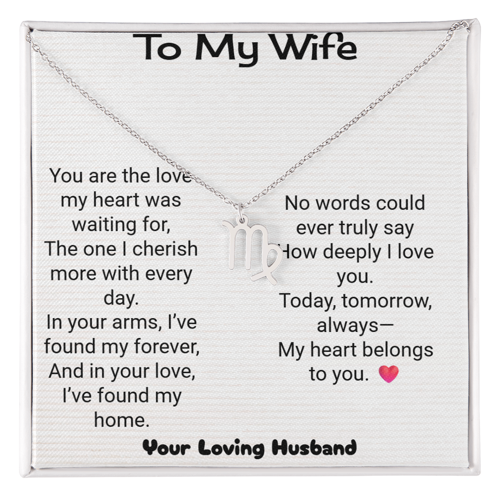 Wife Zodiac Symbol Necklace | Personalised Zodiac Gift