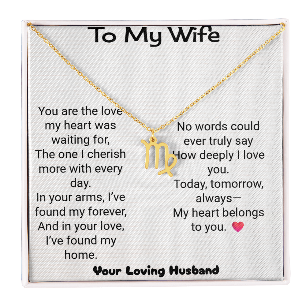 Wife Zodiac Symbol Necklace | Personalised Zodiac Gift