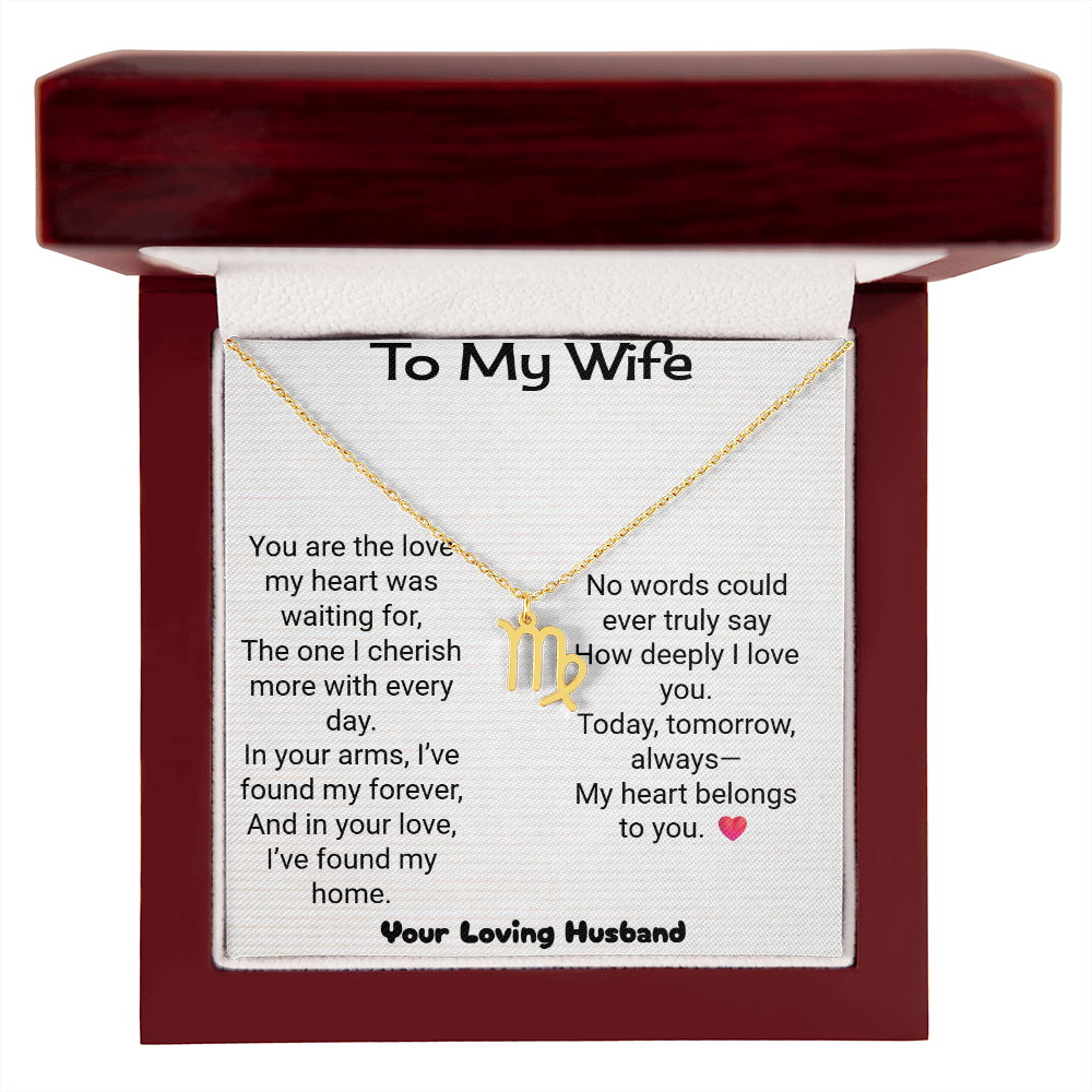 Wife Zodiac Symbol Necklace | Personalised Zodiac Gift