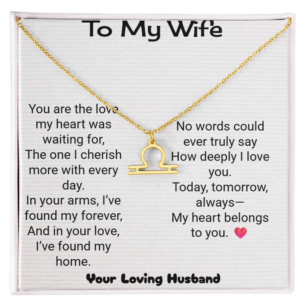 Wife Zodiac Symbol Necklace | Personalised Zodiac Gift