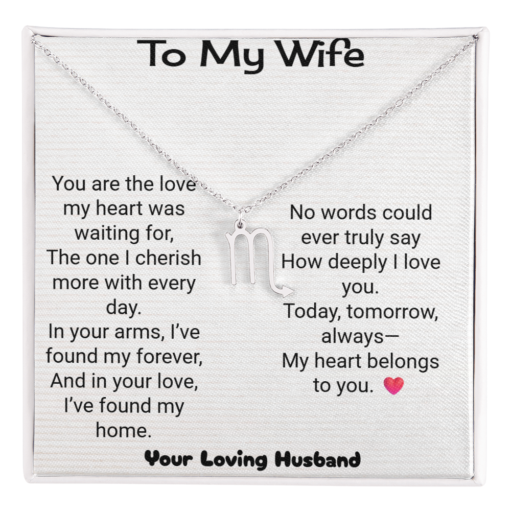 Wife Zodiac Symbol Necklace | Personalised Zodiac Gift