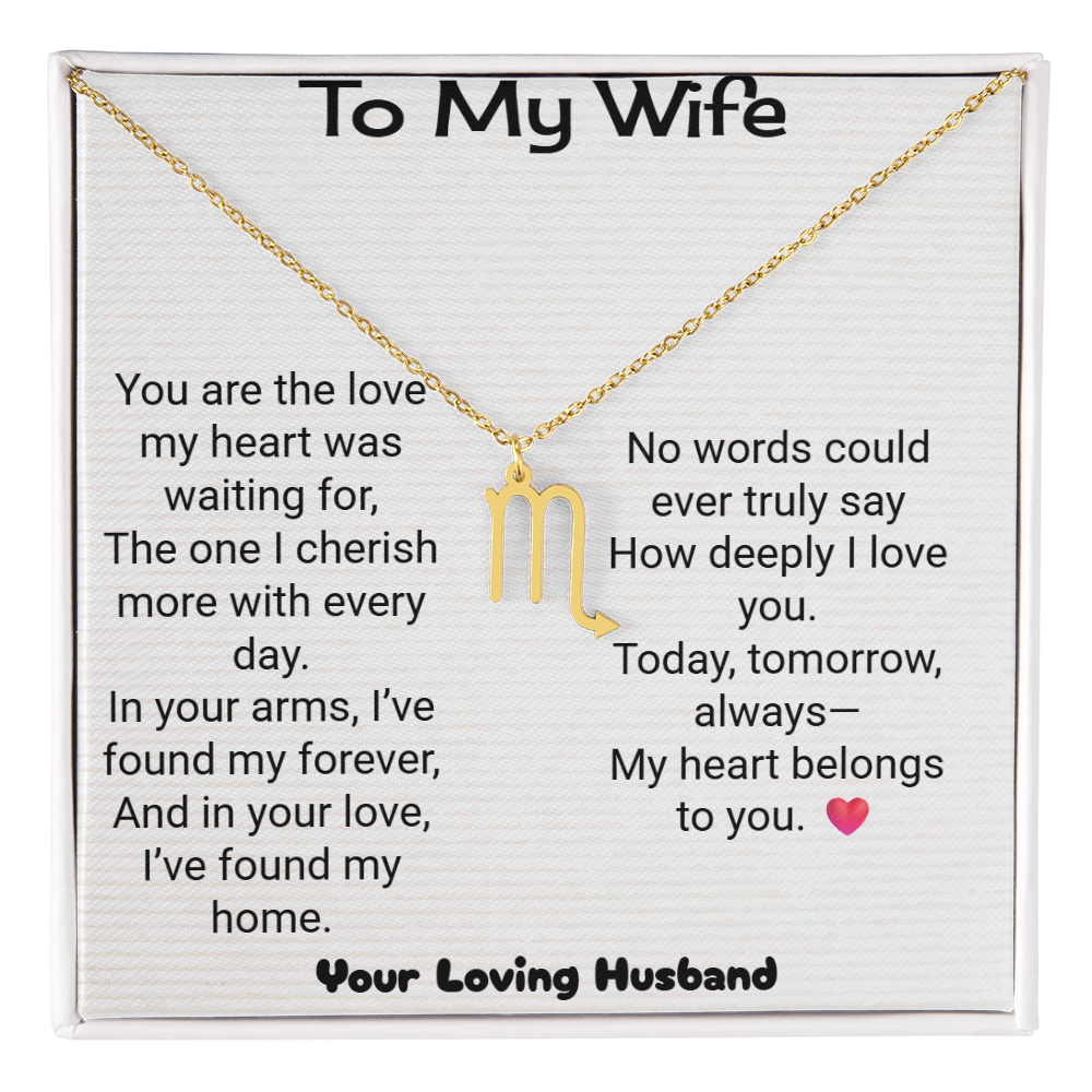 Wife Zodiac Symbol Necklace | Personalised Zodiac Gift