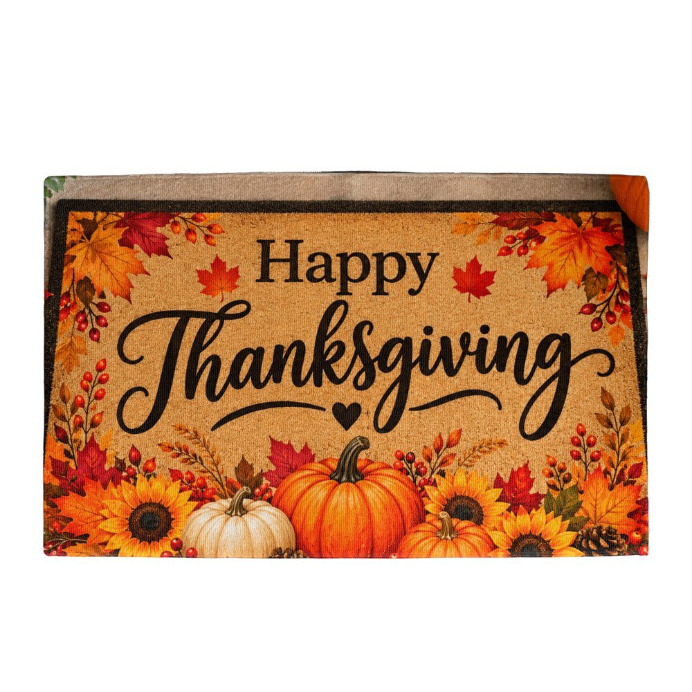 Happy Thanksgiving Welcome Doormat