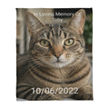 Personalized Cat Memorial Blanket – Custom Pet Loss Keepsake Gift