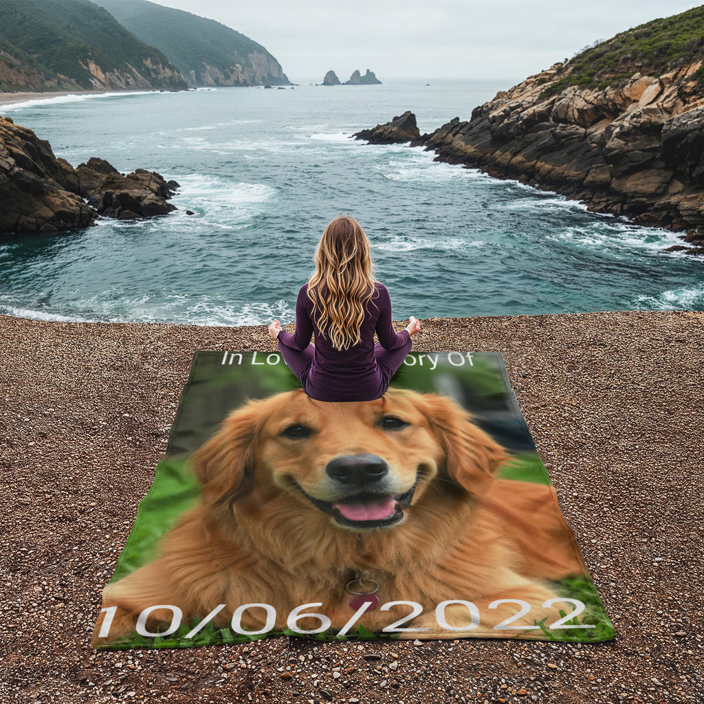 Personalized Dog Memorial Blanket – Custom Pet Loss Keepsake Gift