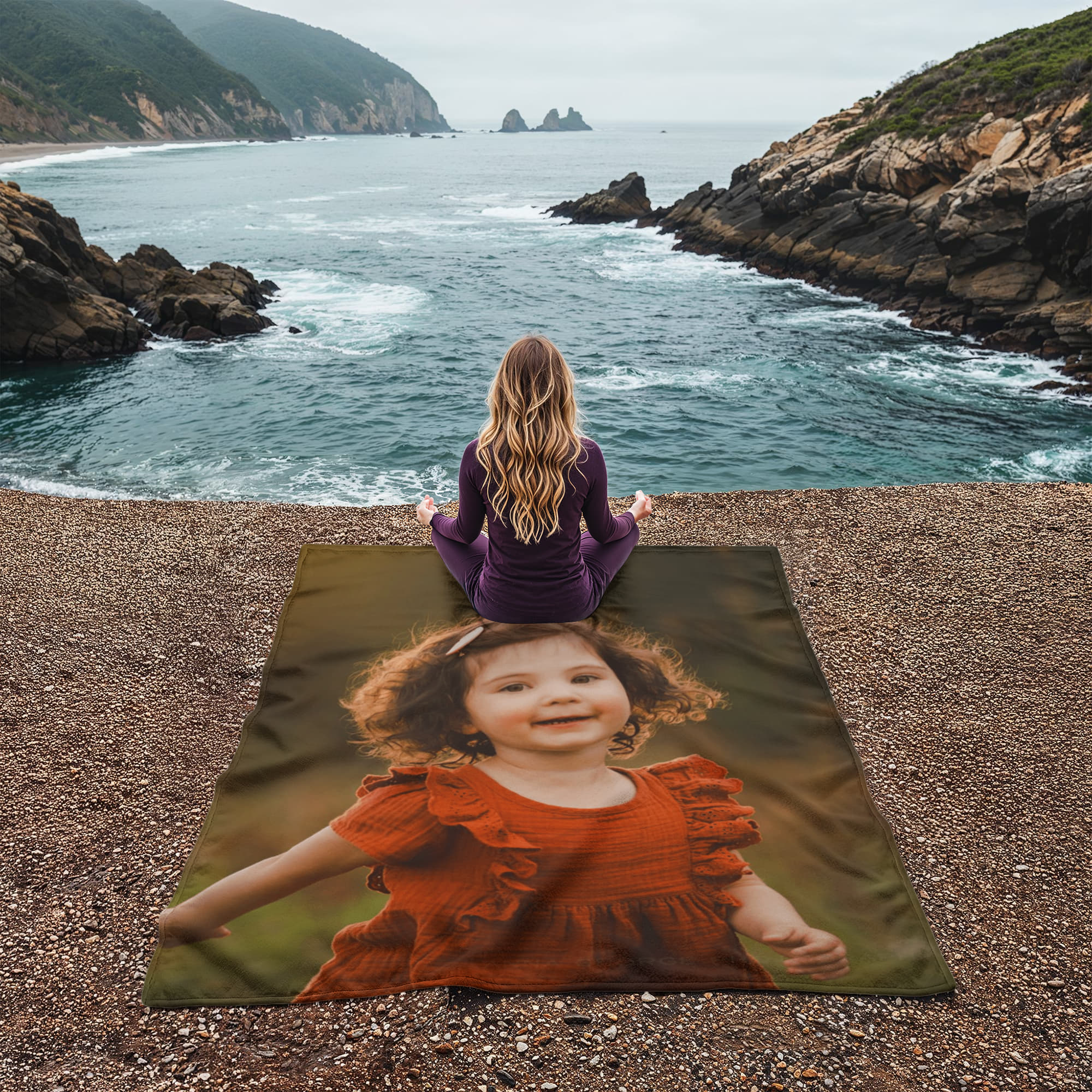 Photo Blanket – Soft Coral Fleece Keepsake Gift