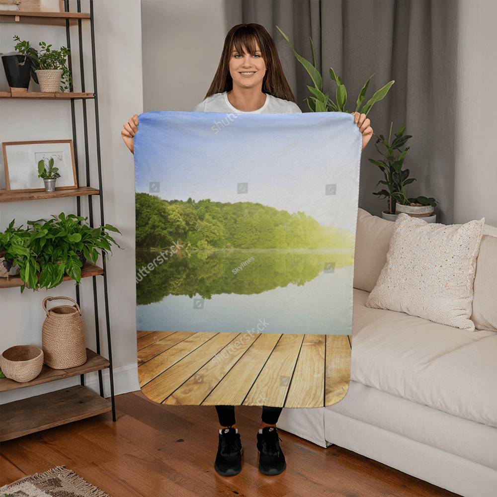 Ultra-Soft Sherpa Fleece Blanket – Personalized with Your Photo