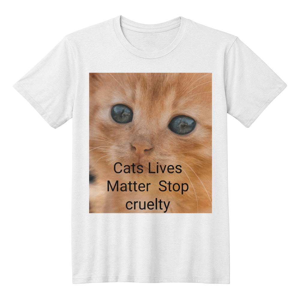 End Animal Cruelty Cat T-Shirt – Unisex Adult Graphic Tee